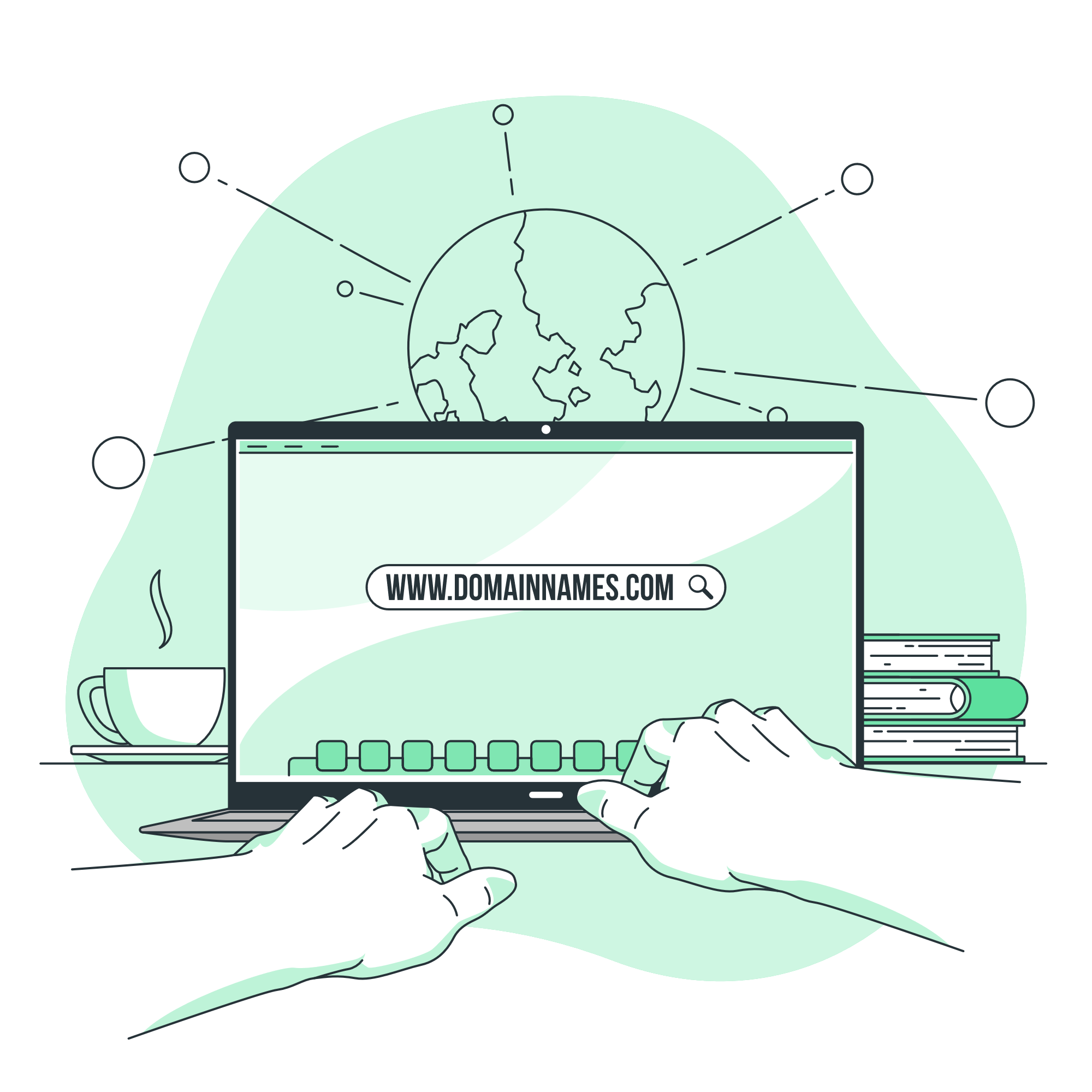 Domain seller dashboard illustration